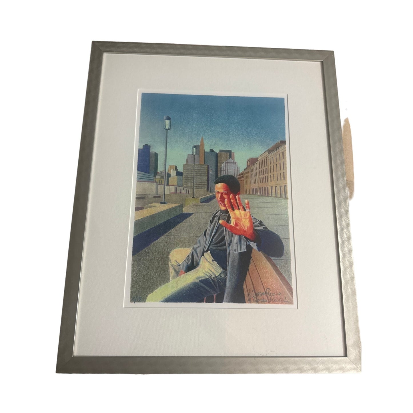 Boston Self-Portrait (Print 2/13) Colored Pencil by H. Gordon Fleming