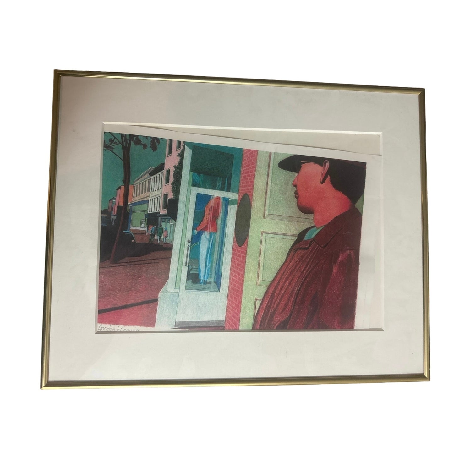 Downtown Reflections Colored Pencil by H. Gordon Fleming