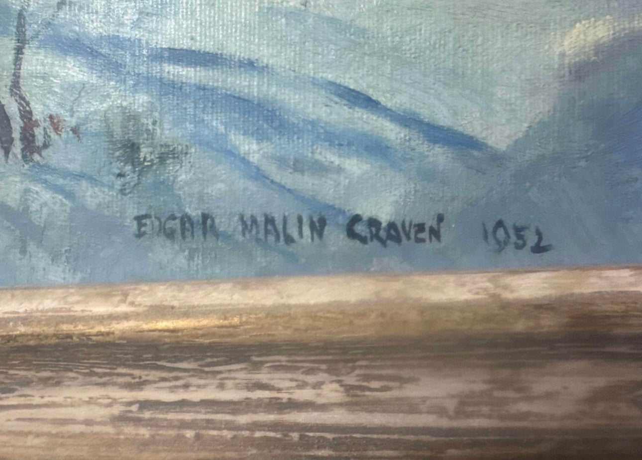 Edgar Malin Craven, Oil Painting on Canvas, 1952