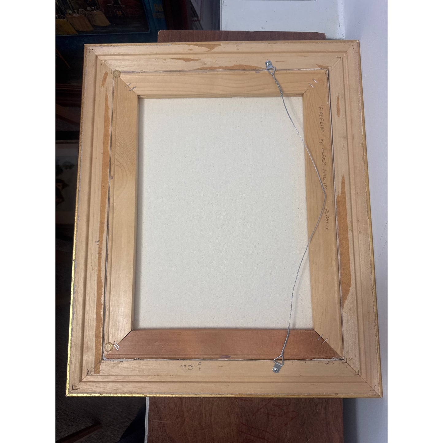 Alfred Phillips, Fireflies, Acrylic on Canvas, 22" x 18.5", Framed